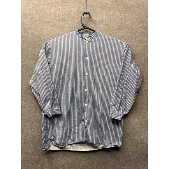 Berufsbekleidung Reuters Other - Berufsbekleidung Reuters Shirt Mens Large Blue Stripe Button Up Long Sleeve